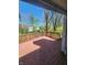 View of the back deck, overlooking trees in the backyard at 1657 Park Terrace Ct, Indianapolis, IN 46229