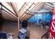 Unfinished attic space with wooden beams and storage potential at 4644 S Grassy Ct, New Palestine, IN 46163