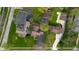 Bird's eye view of a suburban neighborhood featuring well-kept homes and manicured lawns at 6141 Madison Ave, Indianapolis, IN 46227
