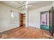 Bedroom with closet and two entryways at 831 Wallace Ave, Indianapolis, IN 46201