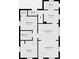 Floorplan that shows the square footage and layout of the bedrooms, bathrooms, kitchen, and living spaces at 831 Wallace Ave, Indianapolis, IN 46201