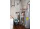 Basement features a water heater and HVAC for utilities with laundry area nearby at 981 Redwood Dr, Franklin, IN 46131