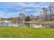 A tranquil pond with fountain surrounded by lush greenery at 9877 Wading Crane Ave, Fishers, IN 46055