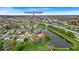 Scenic aerial view of a neighborhood with a tranquil pond and easy access to IU Health West Hospital at 10407 Stillwell Ct, Avon, IN 46123
