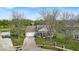 Charming single-story home from an aerial view showing a double car garage at 10407 Stillwell Ct, Avon, IN 46123