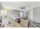 Comfortable main bedroom with natural light, wood floors, ceiling fan, and charming decor at 108 Wesley Cir, Noblesville, IN 46062
