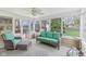 Relaxing screened porch with comfortable seating and view of the backyard at 108 Wesley Cir, Noblesville, IN 46062