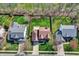 Aerial view of the home's backyard and deck at 11247 Reflection Point Dr, Fishers, IN 46037