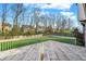 View of the spacious wooden deck and backyard at 11247 Reflection Point Dr, Fishers, IN 46037