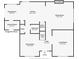 First floor plan showing kitchen, dining room, living room, laundry room, and basement access at 11247 Reflection Point Dr, Fishers, IN 46037