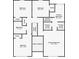 Second floor plan showing bedrooms, closets, and primary bathroom layout at 11247 Reflection Point Dr, Fishers, IN 46037