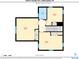 Second floor plan displaying three bedrooms, a bathroom, a hall, and closets at 1230 N Temple Ave, Indianapolis, IN 46201
