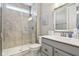 Bathroom with tile shower, neutral colors, and modern fixtures at 14747 Harvest Glen S Blvd, Fishers, IN 46037