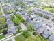 Aerial view of neighborhood with sidewalks and mature trees, close to parks and green spaces at 1537 Carrollton Ave, Indianapolis, IN 46202