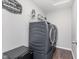 Laundry room featuring a washer, dryer, and a mini refrigerator at 1695 Jackson St, Fortville, IN 46040