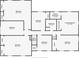 Layout of the home's second floor with bedrooms and bathroom locations at 1716 Teakwood Ct, Lafayette, IN 47905