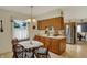 Eat-in kitchen area featuring light-colored cabinets and tile floors at 1716 Teakwood Ct, Lafayette, IN 47905