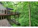Elevated back deck offers a peaceful retreat surrounded by lush greenery and a calming atmosphere at 2143 Sunderland Dr, Martinsville, IN 46151