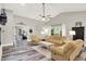 Cozy living room featuring vaulted ceiling, and plenty of seating at 2143 Sunderland Dr, Martinsville, IN 46151