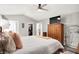 Spacious main bedroom featuring vaulted ceilings, ceiling fan, and closet at 2143 Sunderland Dr, Martinsville, IN 46151