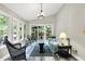 Comfortable sunroom with access to the deck, ideal for relaxing and enjoying the outdoors at 2143 Sunderland Dr, Martinsville, IN 46151