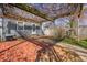 Backyard features brick patio and a pergola offering outdoor space at 2309 Pearl St, Columbus, IN 47201