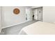 Basement bedroom featuring a wall clock and view of the entry to a bathroom at 2420 Goose Creek Rd, Martinsville, IN 46151