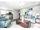 Open-concept living space combining living area and kitchen with modern design and decor at 3712 N Olney St, Indianapolis, IN 46218