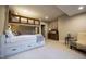 Bedroom with a cozy bunk bed with storage drawers, neutral paint, and lots of space at 3899 Chapel Hill Ct, Bargersville, IN 46106