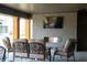Outdoor patio featuring chairs, a fireplace, mounted TV, and view of backyard at 3899 Chapel Hill Ct, Bargersville, IN 46106