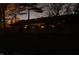 Backyard is illuminated by string lights hanging in the trees and along the fence, creating a warm atmosphere at 445 W 86Th St, Indianapolis, IN 46260