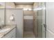 Modern shower with glass enclosure and tile surround at 445 W 86Th St, Indianapolis, IN 46260
