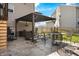 Enjoy outdoor dining on this patio with a shaded gazebo and comfortable seating at 4846 Shakamak Ct, Indianapolis, IN 46239