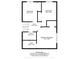 Floor plan featuring bedrooms, bathrooms, and hall dimensions for a clear understanding of the layout at 4921 Cottonwood N Ct, Columbus, IN 47203