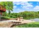Beautiful backyard featuring a paver patio, and lake access at 5571 Poff Rd, Martinsville, IN 46151