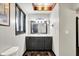 Bright and clean bathroom featuring decorative vanity at 5571 Poff Rd, Martinsville, IN 46151