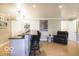 Finished basement with bar area featuring granite countertops and comfortable seating at 6019 Timberbend Dr, Avon, IN 46123