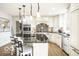 Stylish kitchen with white cabinets, granite countertops, and stainless steel appliances at 6019 Timberbend Dr, Avon, IN 46123