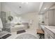 Bright bathroom featuring a tub, stand up shower and spacious vanity at 7002 Oakbay Cir, Noblesville, IN 46062