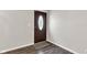 Inviting entryway featuring a stylish front door and a modern patterned doormat at 720 Danielle Rd, Lebanon, IN 46052