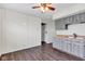 Functional eat-in kitchen with gray cabinets and plenty of sunlight at 720 Danielle Rd, Lebanon, IN 46052