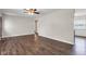 Inviting living room boasts stylish flooring and modern ceiling fan at 720 Danielle Rd, Lebanon, IN 46052