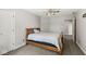 Cozy bedroom featuring a ceiling fan, neutral walls, and carpet floors, creating a calming atmosphere at 7259 Josiah Ct, Indianapolis, IN 46259
