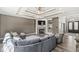 Inviting living room featuring a fireplace, built-in shelves and comfortable seating at 7259 Josiah Ct, Indianapolis, IN 46259