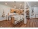 Beautiful kitchen with a marble island, modern appliances, and natural wood cabinets at 7980 S State Road 135, Columbus, IN 47201