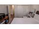 This bedroom has white walls, carpeted floors and a closet at 8744 N Aspen Way, McCordsville, IN 46055