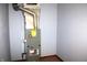 Basement features standard furnace with energy guide sticker at 10327 Old National Rd, Indianapolis, IN 46231