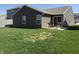 Spacious backyard with a patio at 10869 Spirit Dr, Ingalls, IN 46048