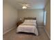 Relaxing bedroom with a ceiling fan, plush carpeting, and soft, neutral paint at 10869 Spirit Dr, Ingalls, IN 46048