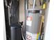 Achiever RUUD professional water heater featuring gas lines and energy guide at 11149 Titania Ct, Noblesville, IN 46060